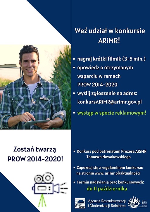 Plakat promujący udział w konkursie ARiMR